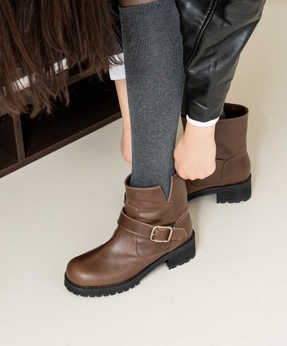 NO.  Sienna Buckle Ankle Boots _ Brown
